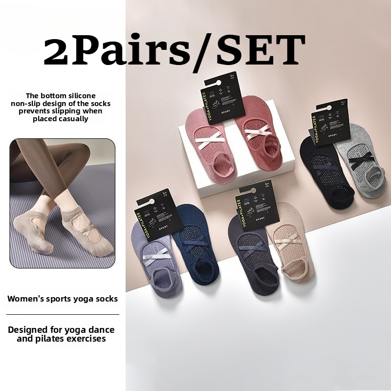 Pilates Yoga Kit - 2 paia di calzini da yoga